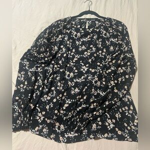 a.n.a Black Floral Blouse